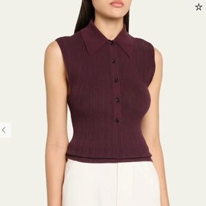 NWOT A.L.C. Ollie rib-knit polo top | Size M